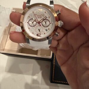 Mulco White and Gold Women's Watch